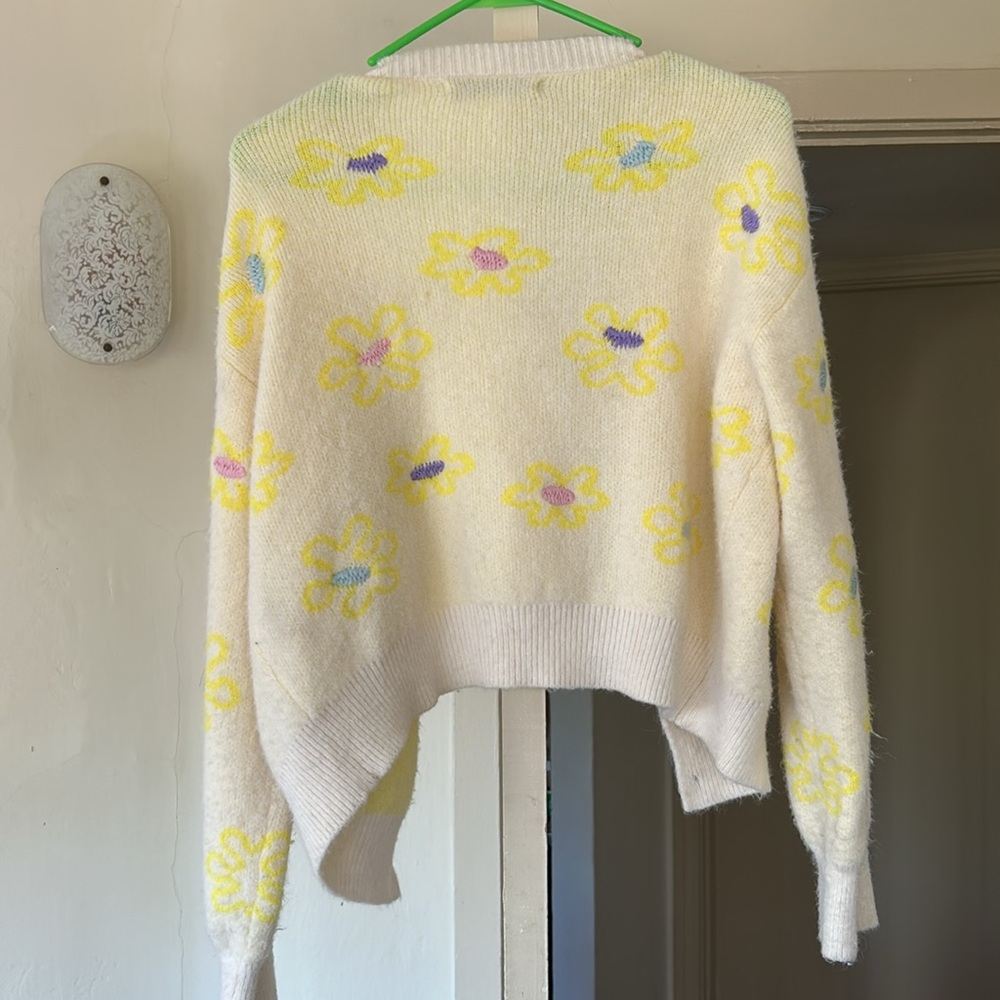 Zara Colorful Floral Embroidered Cardigan - Picture 7 of 11